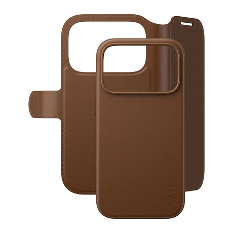 CARE by PanzerGlass iPhone 17 Pro/iPhone 18 Pro Etui Tango Wallet MagSafe Brun
