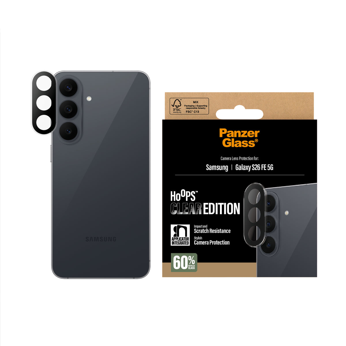 PanzerGlass Samsung Galaxy S26 FE Kameralinsebeskytter Hoops