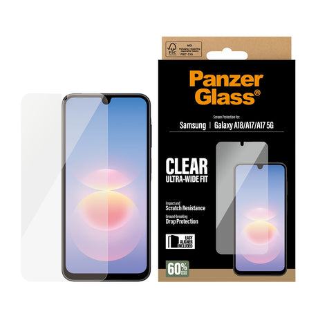 PanzerGlass Samsung Galaxy A18 Skærmbeskytter Ultra-Wide Fit EasyAligner