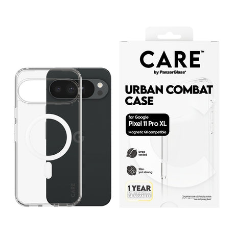CARE by PanzerGlass Google Pixel 11/11 Pro Cover Urban Combat MagSafe Klar