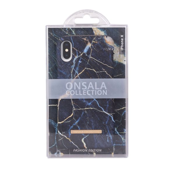 Onsala iPhone X/Xs Cover Fashion Edition Black Galaxy Marble