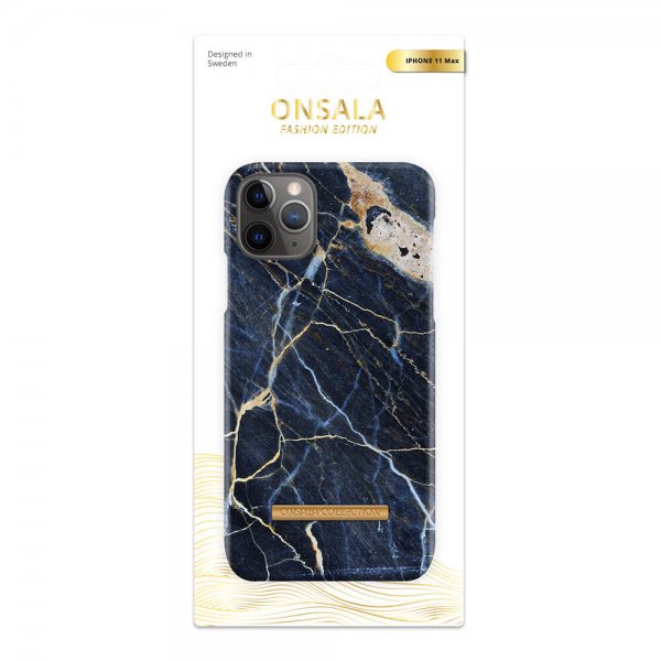 Onsala iPhone 11 Pro Max Cover Fashion Edition Black Galaxy Marble