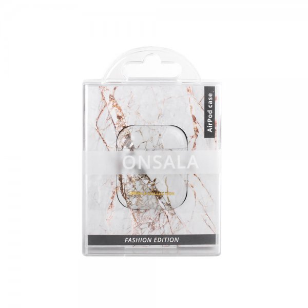 Onsala AirPods 1/2 Cover Fashion Edition White Rhino Marble