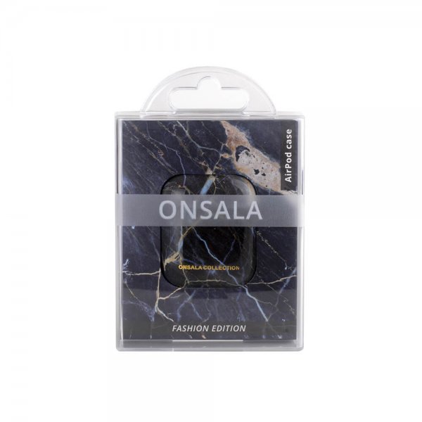 Onsala AirPods 1/2 Skal Fashion Edition Black Galaxy Marble