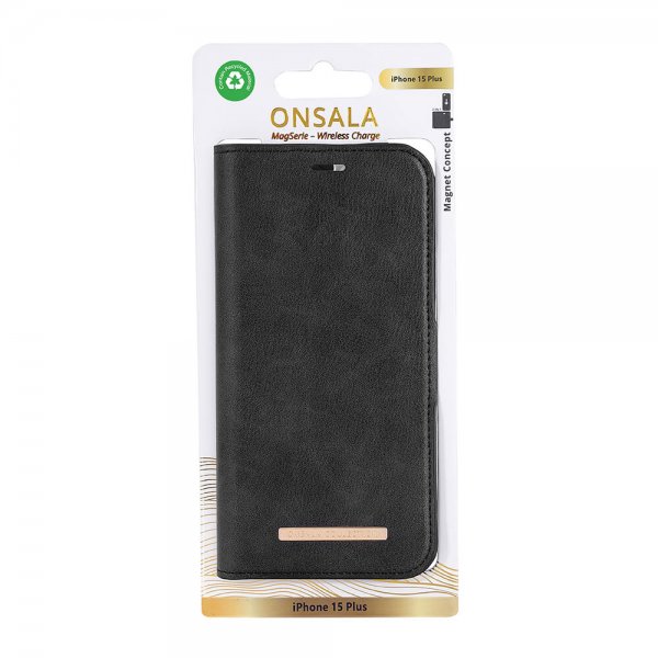 Onsala iPhone 15 Plus Etui MagSeries Aftageligt Cover Sort