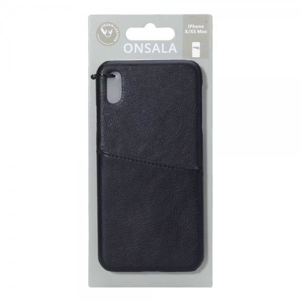 Onsala iPhone Xs Max Cover med Kortlomme Sort
