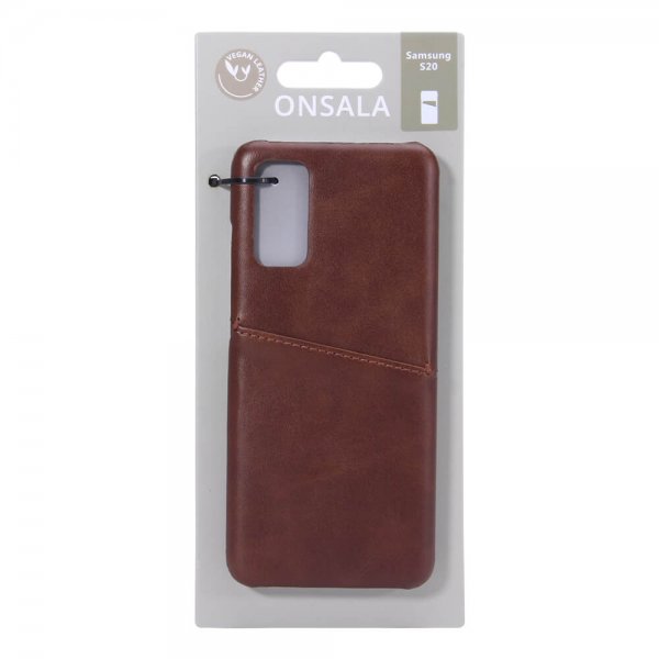Onsala Samsung Galaxy S20 Cover med en Kortlomme Brun