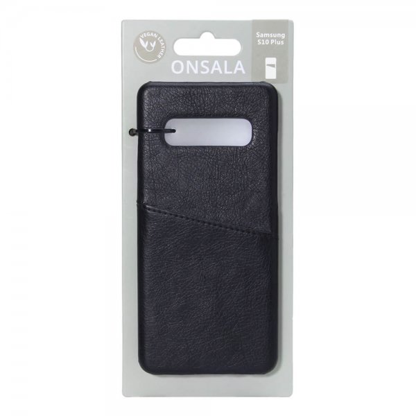 Onsala Samsung Galaxy S10 Plus Cover med Kreditkortholder Sort