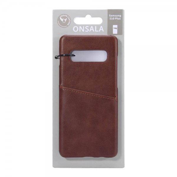 Onsala Samsung Galaxy S10 Plus Cover med Kortrum Brun