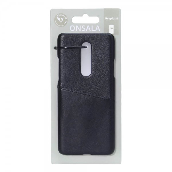 Onsala OnePlus 8 Cover med Kortlomme Sort