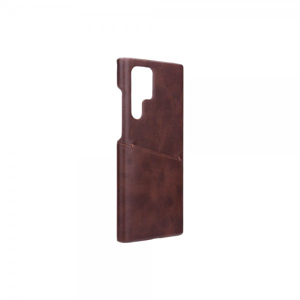Onsala Samsung Galaxy S22 Ultra Cover med et Kortrum Brun
