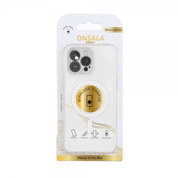 Onsala iPhone 15 Pro Max Cover MagSeries Transparent
