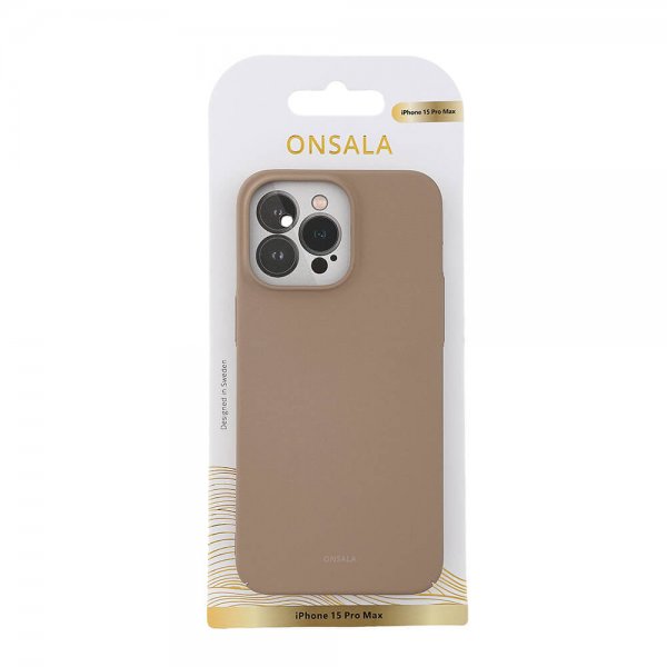 Onsala iPhone 15 Pro Max Cover Ultraslim Sand Burst Beige