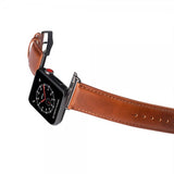 Buffalo Apple Watch 38/40/41/42mm Rem Ægte Læder Brun