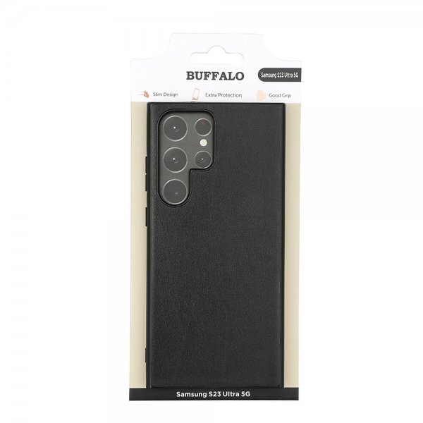 Buffalo Samsung Galaxy S23 Ultra Cover PU Sort