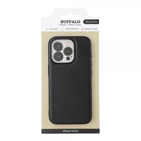 Buffalo iPhone 15 Pro Cover PU MagSeries Sort