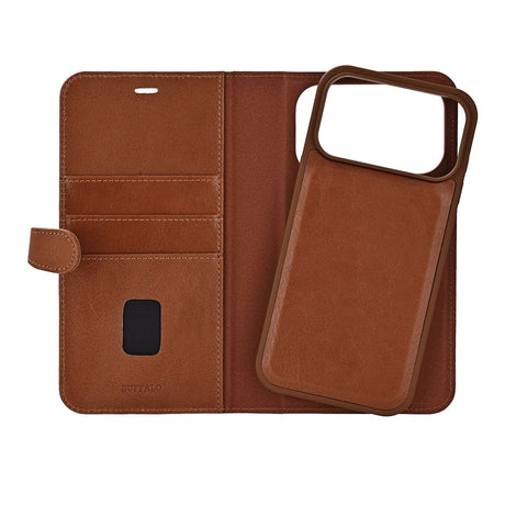Buffalo iPhone 17 Pro Max/iPhone 18 Pro Max Etui 2-i-1 aftagelig pung Brun