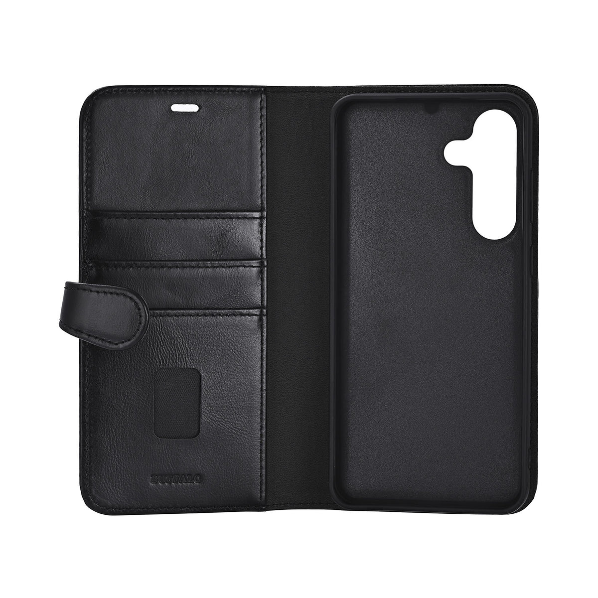 Buffalo Samsung Galaxy S26 FE Etui 2-i-1 Ægte Læder 3 Kortholder Sort