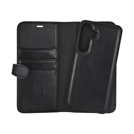 Buffalo Samsung Galaxy S26 FE Etui 2-i-1 Ægte Læder 3 Kortholder Sort