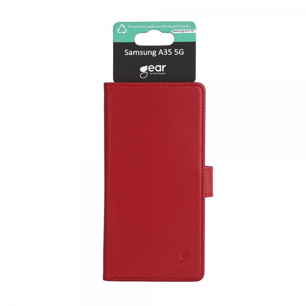 Gear Samsung Galaxy A35 Etui 3 Kortlommer Rød