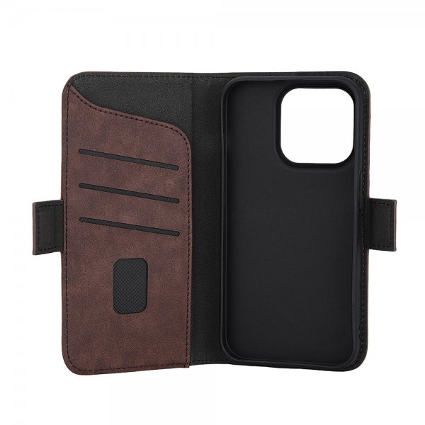 Gear iPhone 15 Pro Cover 3 Kortlommer MagSeries Brun