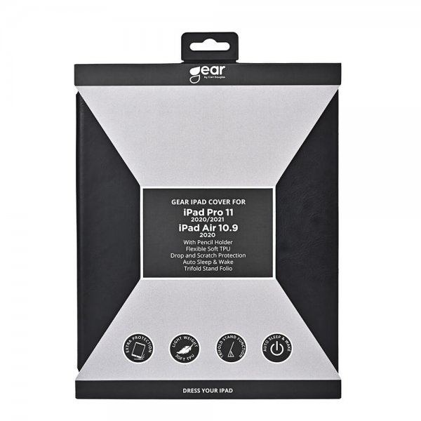 Gear iPad Air 10.9 (gen 4/5) Etui Trifold Stand Folio Sort