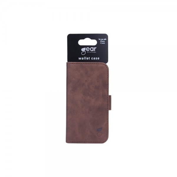 Gear iPhone 12 Mini Cover Mobile Wallet Nubuck Brun