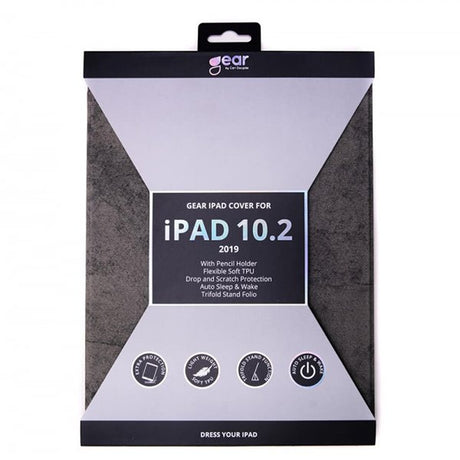 Gear iPad 10.2 (gen 7/8/9) Cover Trifold Stand Folio Grå