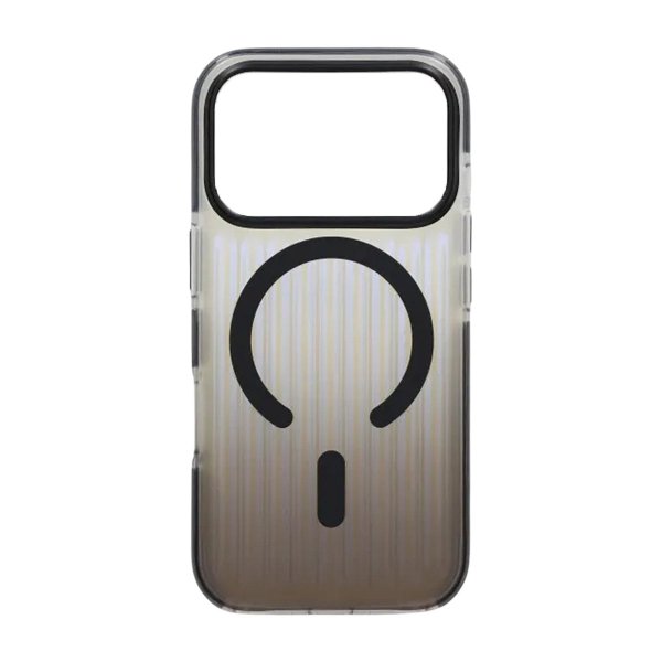 iPhone 17 Pro Max Cover Korrugeret MagSafe Sort Transparent
