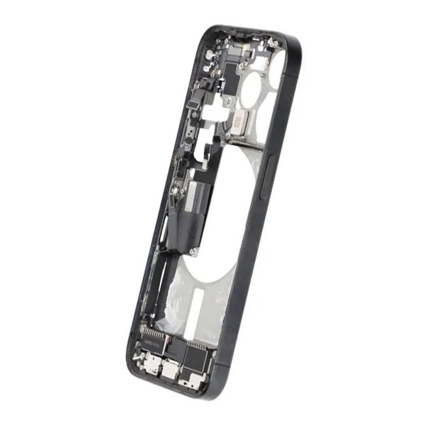 Mellemramme med smådele til iPhone 15 Pro - Sort Titan OEM