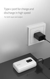 SiGN Mini Powerbank med Display 10 000mAh Hvid