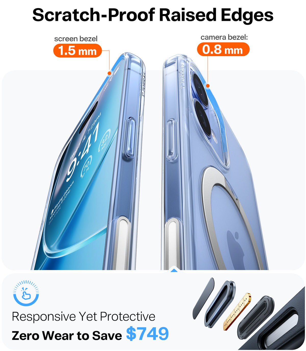 Torras iPhone 17 Cover Ostand Q3 Spin Klar
