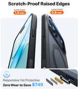 Torras iPhone 17 Pro Cover Ostand Q3 Spin Obsidian Black