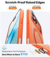 Torras iPhone 17 Pro Max Cover Ostand Q3 Spin Energy Orange