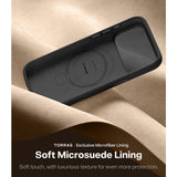 Torras iPhone 17 Pro Max Cover Ostand Q3 Silicone Obsidian Black