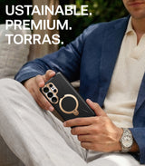 Torras Samsung Galaxy S26 Ultra Cover Ostand Q3 Vegskin Obsidian Black