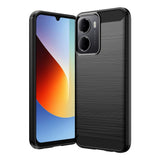 Xiaomi Redmi A7 Pro Cover Børstet Kulfiber Tekstur Sort