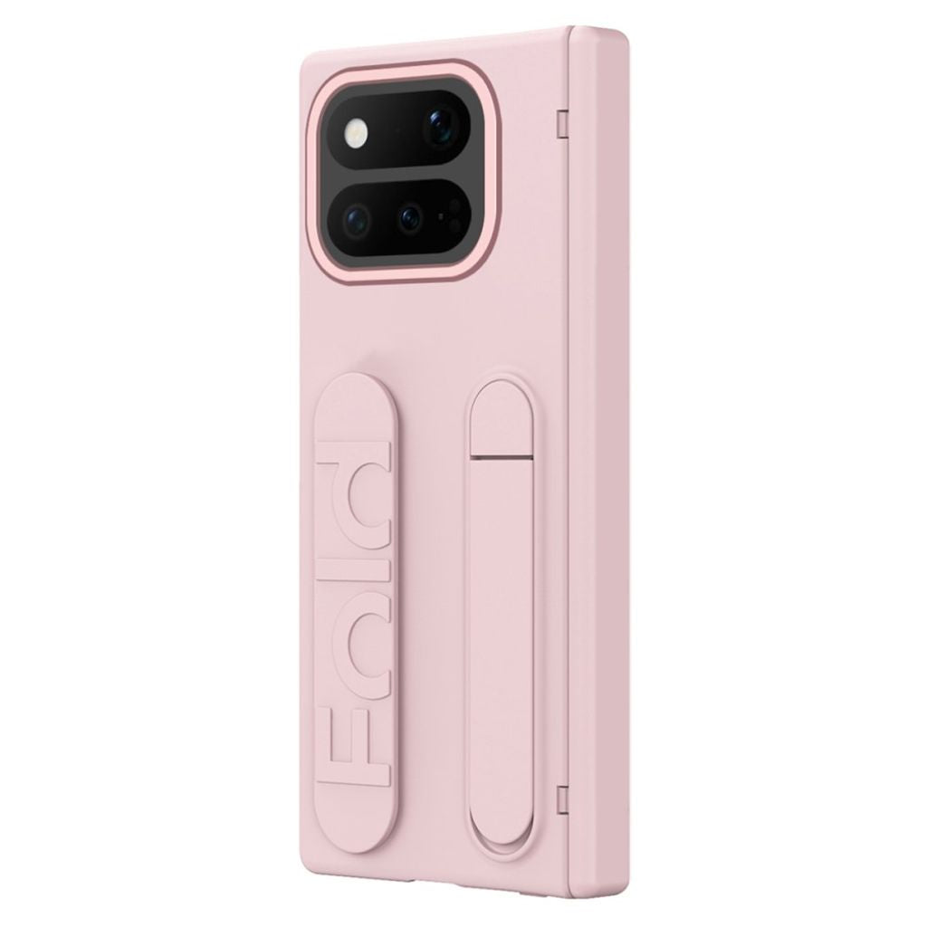 Google Pixel 11 Pro Fold Cover med Stativ & Håndgreb Lyserød