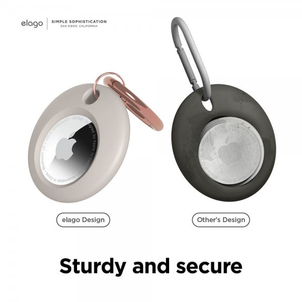 Elago Cover med Nøglering til AirTag Lysegrå
