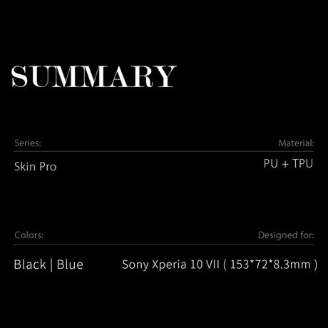Dux Ducis Sony Xperia 10 VII Etui Skin Pro Series Sort