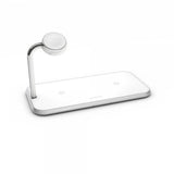 Zens Dual+Watch Aluminium Trådløs Oplader Hvid