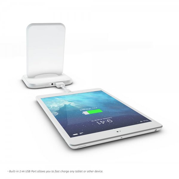 Zens Stand Aluminium trådløs oplader Hvid