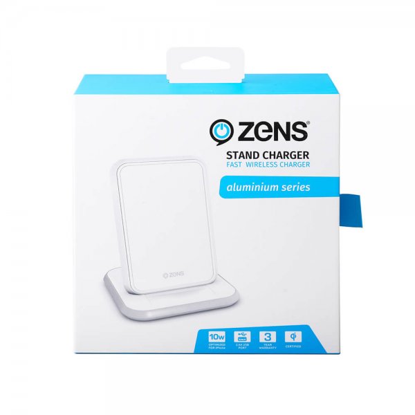 Zens Stand Aluminium trådløs oplader Hvid