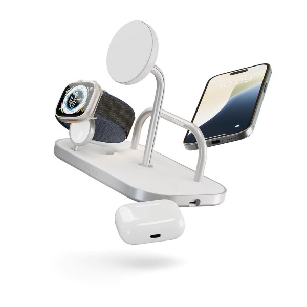 Zens Trådløs Oplader 4-1 Qi2 MagSafe Hvid