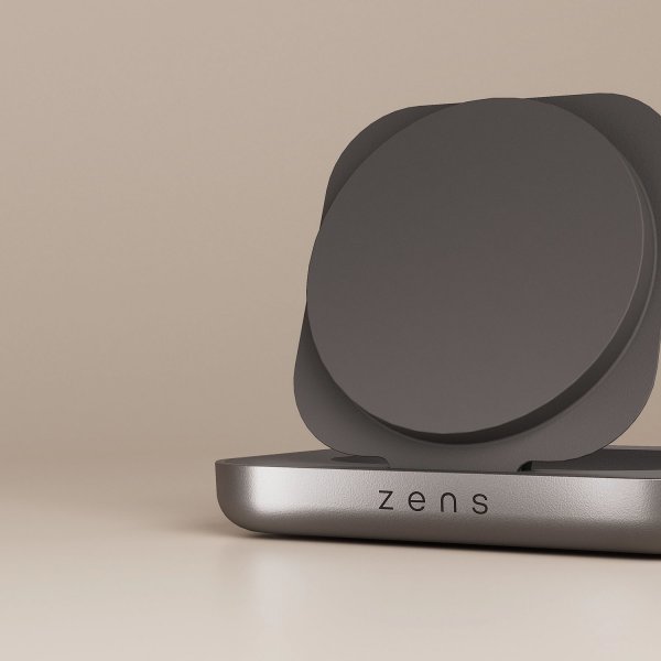 Zens Trådløs Oplader Magnetic Nightstand Charger Qi2 15W Sort