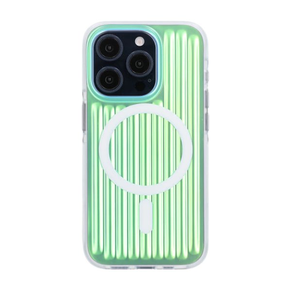iPhone 15 Pro Cover MagSafe Reflektion Grøn