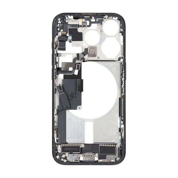 Mellemramme med smådele til iPhone 15 Pro - Blå Titan OEM