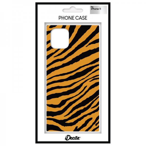 iDecoz iPhone 11 Cover Square Case Tiger