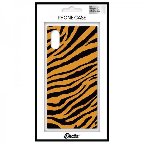 iDecoz iPhone X/Xs Cover Square Case Tiger
