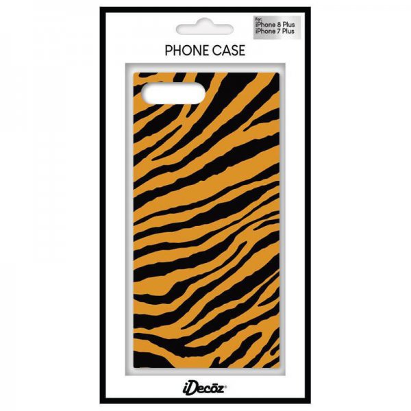 iDecoz iPhone 7 Plus/iPhone 8 Plus Cover Square Case Tiger